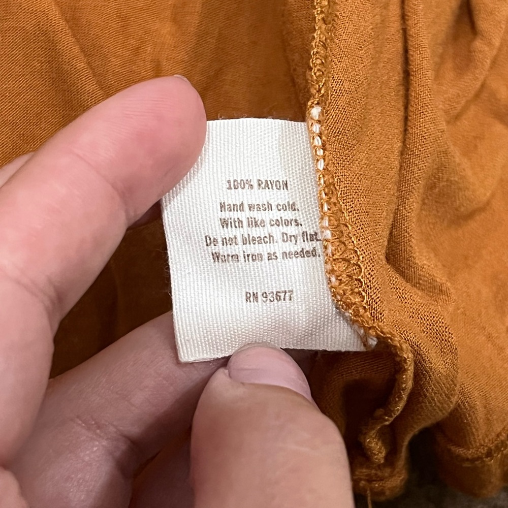 Decree High-Low Open Back Rust Orange Tank Top Medium - Picture 6 of 7